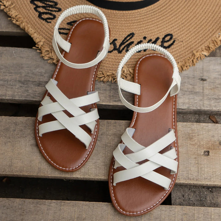 Solvia Crisscross Flat Sandal