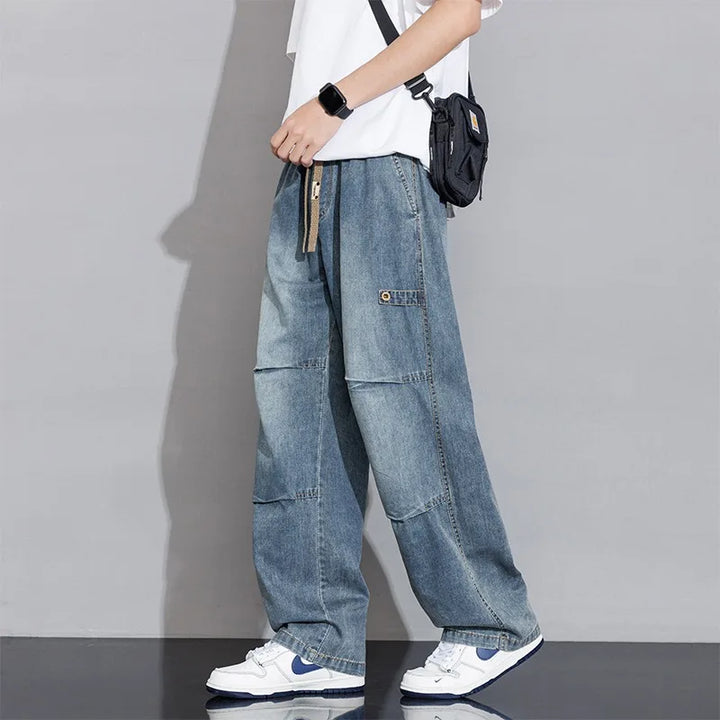 Reyes Utility Wide-Leg Jeans