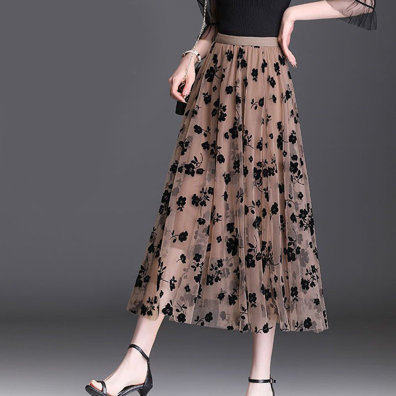 Valencia Bloom Mesh Skirt