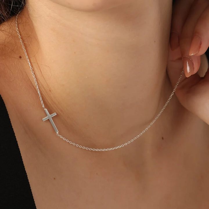 Isara Side Cross Necklace
