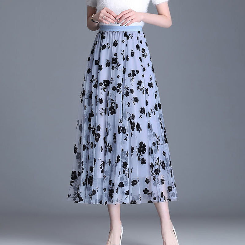 Valencia Bloom Mesh Skirt