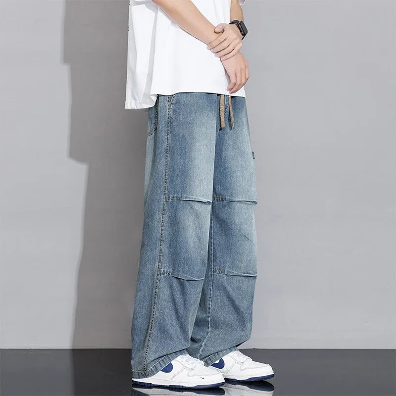 Reyes Utility Wide-Leg Jeans