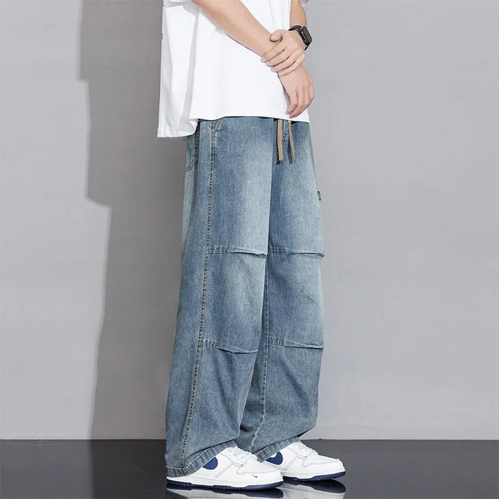 Reyes Utility Wide-Leg Jeans