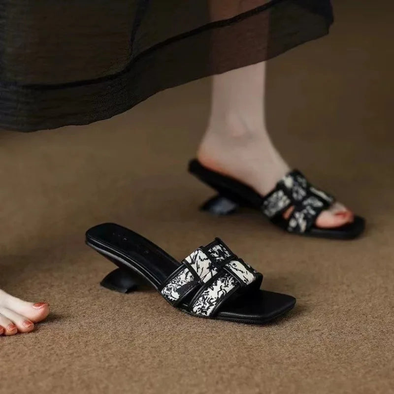 Maren Sculpted Heel Slide Sandals