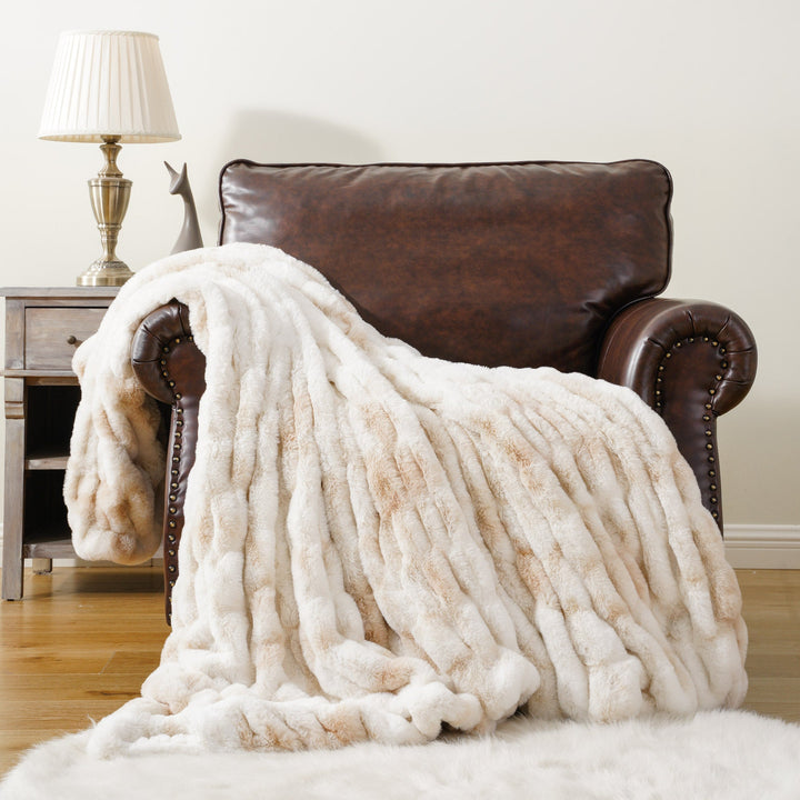 Basilio Faux Rabbit Fur Blanket Throw