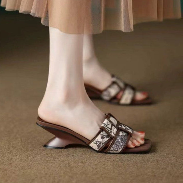 Maren Sculpted Heel Slide Sandals