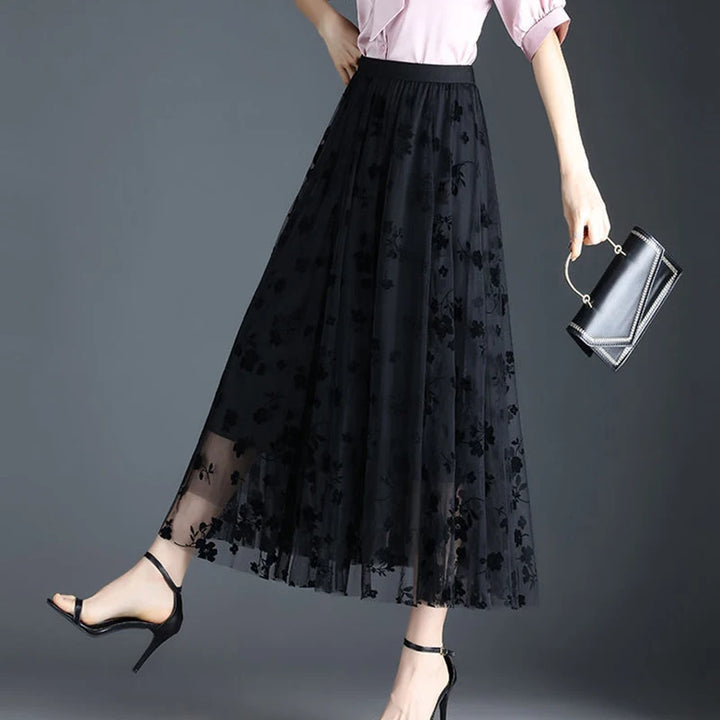 Valencia Bloom Mesh Skirt