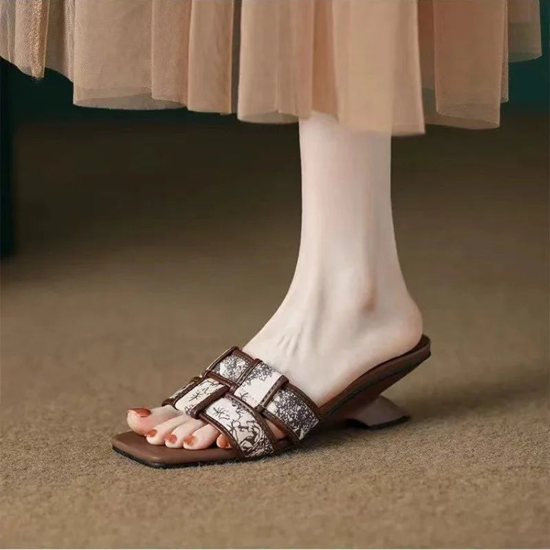 Maren Sculpted Heel Slide Sandals