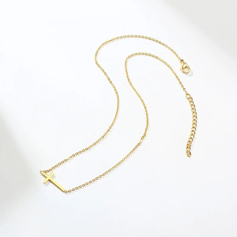 Isara Side Cross Necklace