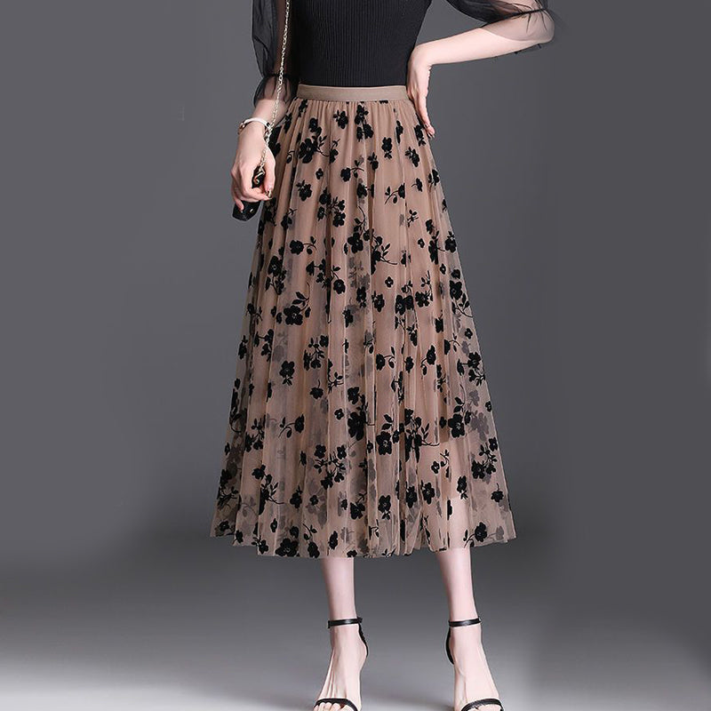 Valencia Bloom Mesh Skirt