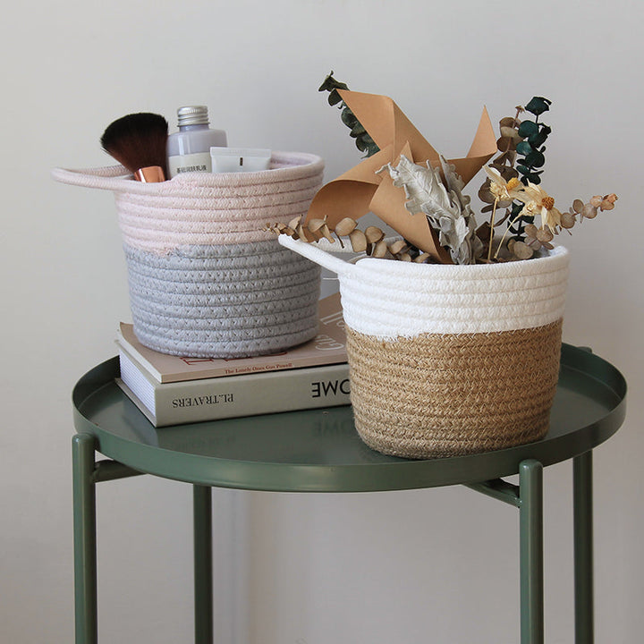Dual-Tone Woven Basket